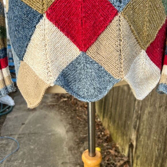 David Brooks Colorful Argyle Knit Sweater Size XL (AA2) - Picture 5 of 9